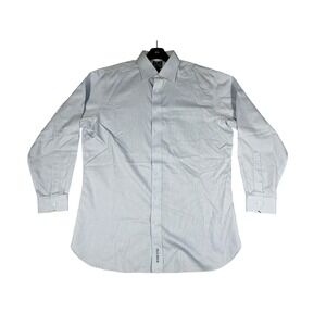 Jos A Bank Signature Collection Dress Shirt Blue White Stripe 16.5 34 Tailored